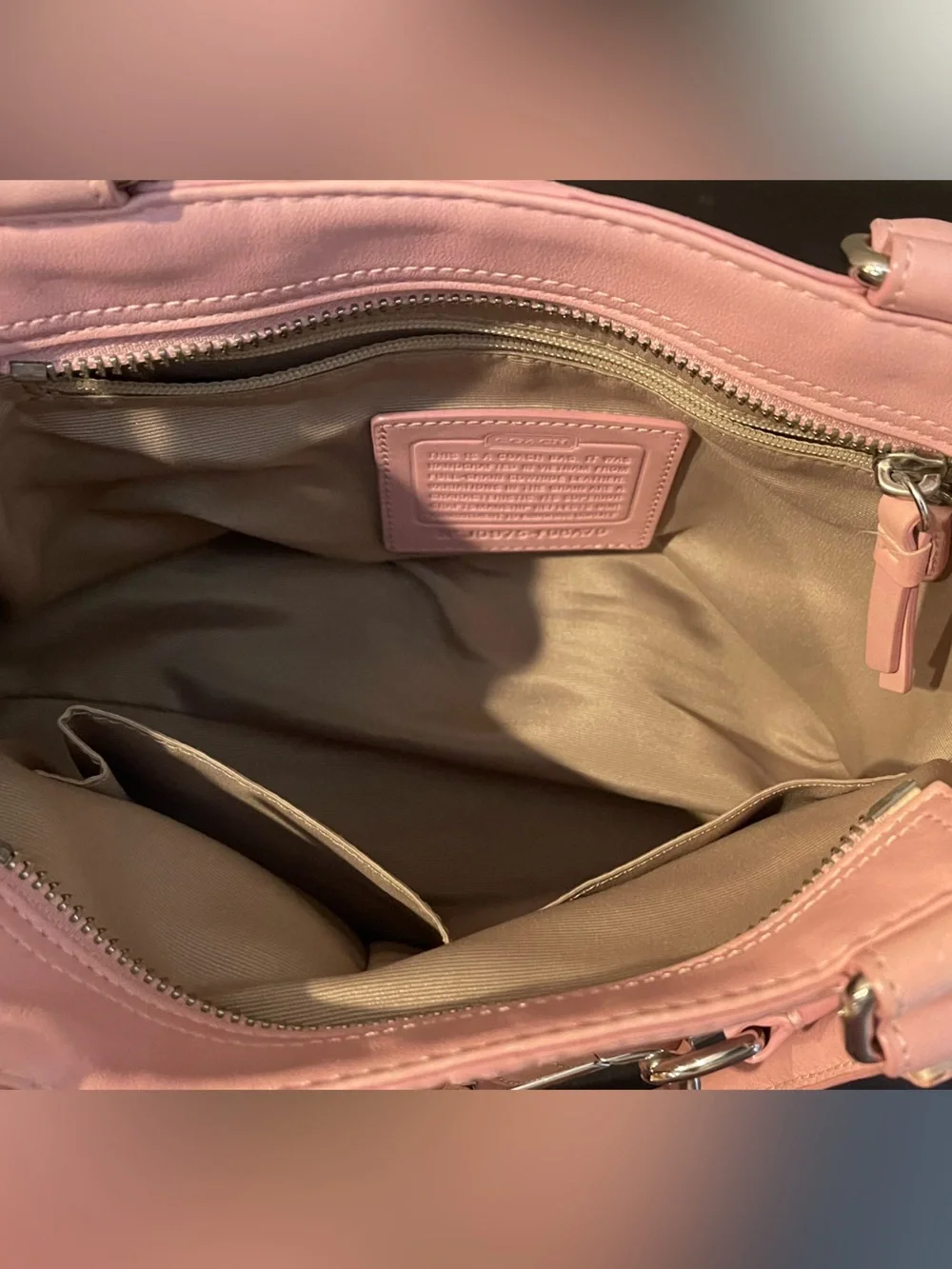 Coach Soft Pink Structured Leather Tote Bag - Women's Handbag y2k carryall